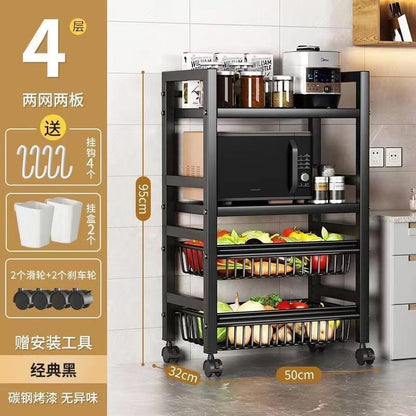 Étagère métallique multifonctionnelle à 4 couches