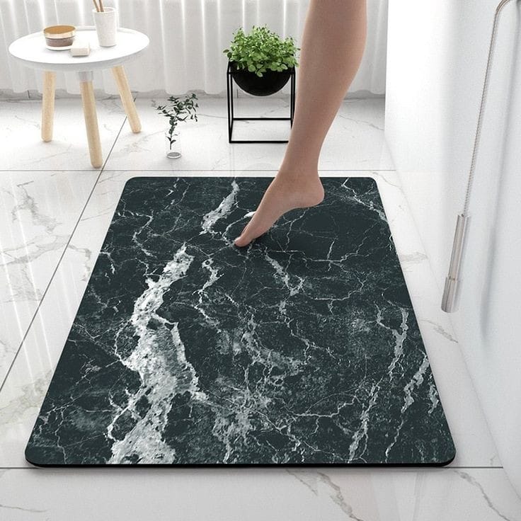 Tapis de porte de bain absorbant antidérapant