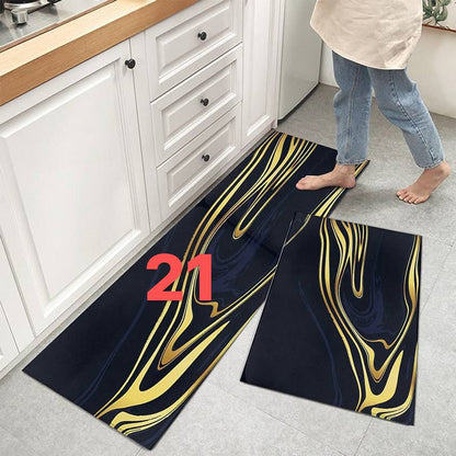 Tapis de cuisine 2Pc avec fond en caoutchouc