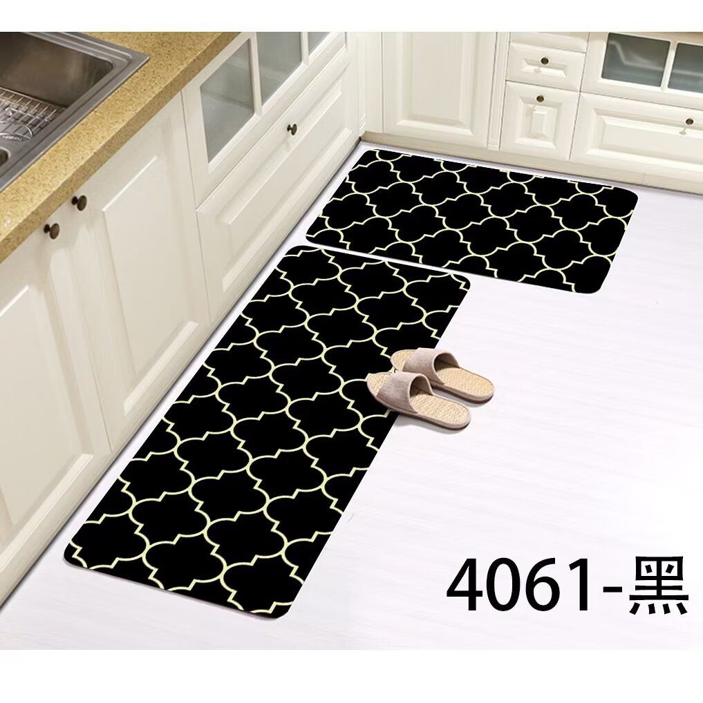Tapis de cuisine 2Pc avec fond en caoutchouc