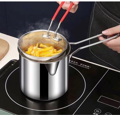 6 en 1 Huile de friture Pot Noir