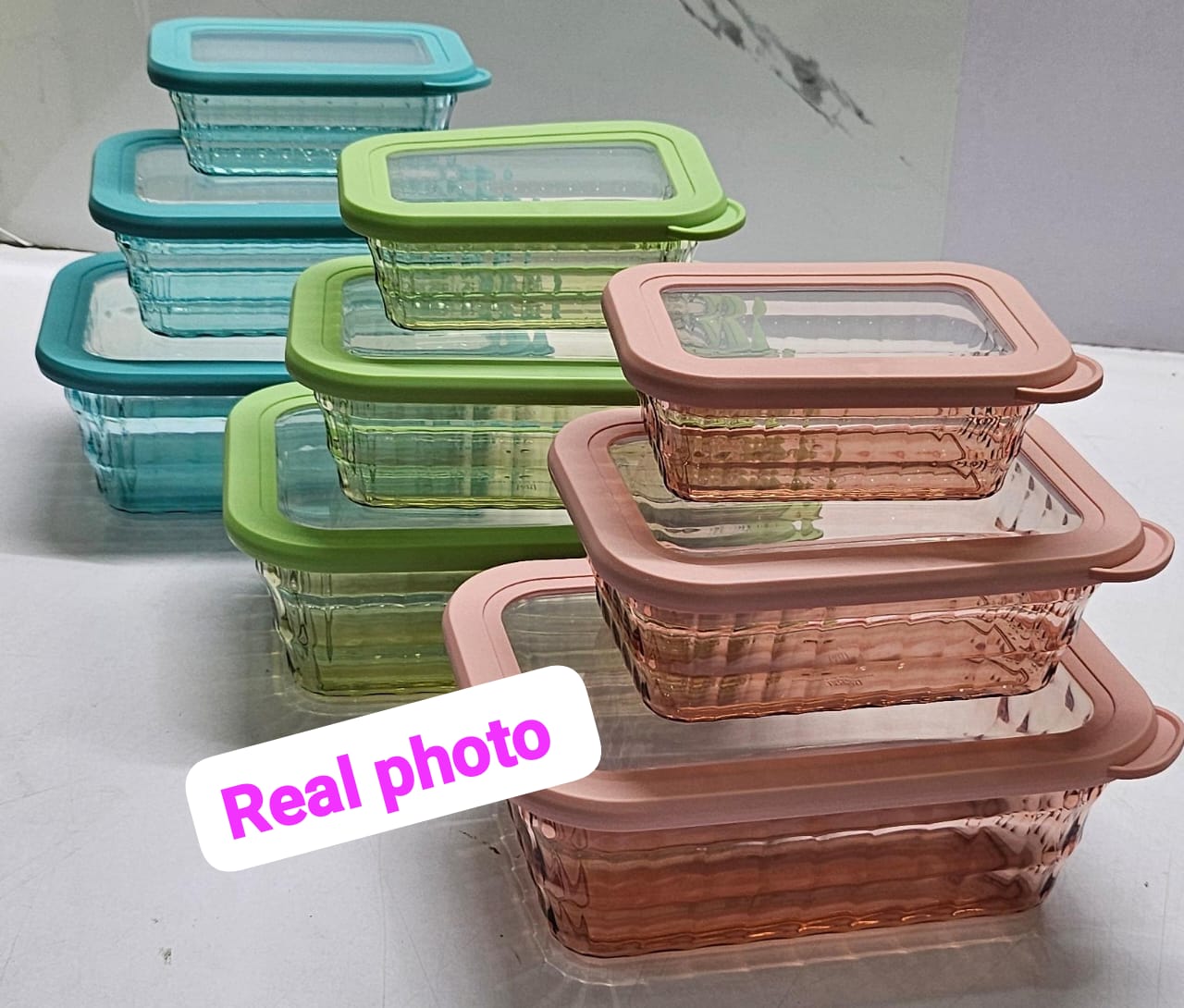 *3 en 1 Conteneurs de stockage en acrylique disponibles en 3 couleurs