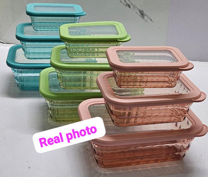 *3 en 1 Conteneurs de stockage en acrylique disponibles en 3 couleurs