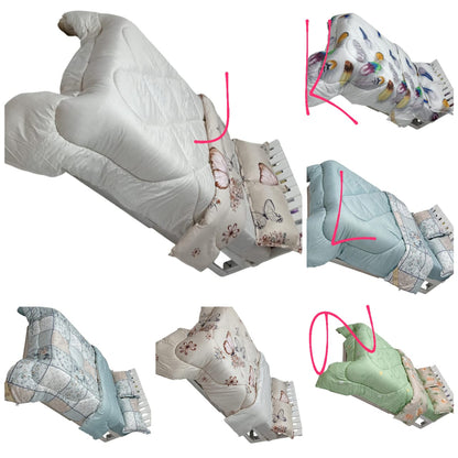 6*6/6*7 Couette liée avec drap et 2 taies d'oreiller  
Double face