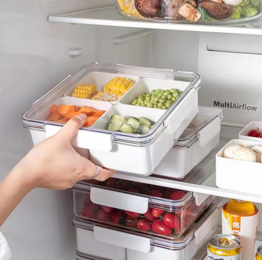 Conteneur de réfrigérateur 4 en 1 avec des boîtes intérieures amovibles