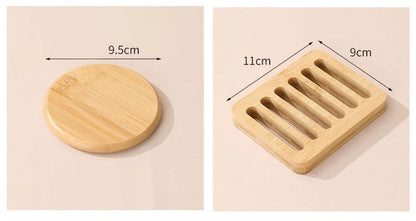 7pc Sous-verres en bambou Noir
