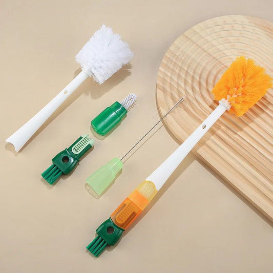 Brosse de nettoyage de bouteille 5 en 1 à long manche