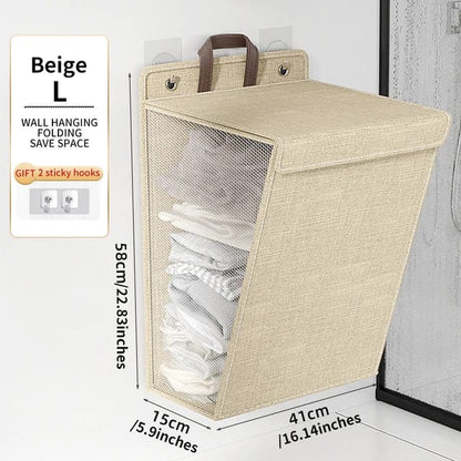 Panier à linge pliable mural