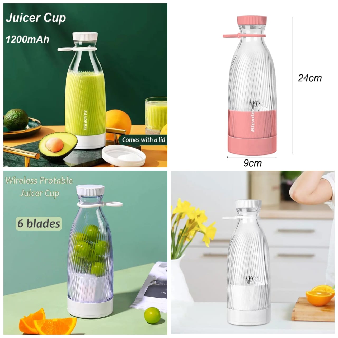 Bouteille de mixeur portable NoirNov