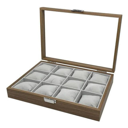 Organisateur de montres en bois 12 pièces