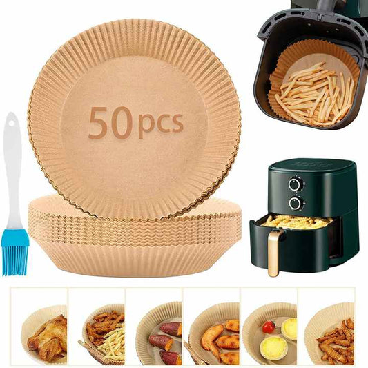50 pièces Tapis à friteuse à air jetables