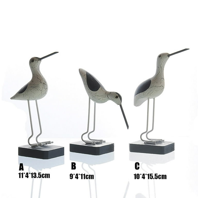 décor d'oiseaux de mouette en bois 3 pièces