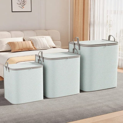 3pc Sacs de Rangement pour Couette Rayée