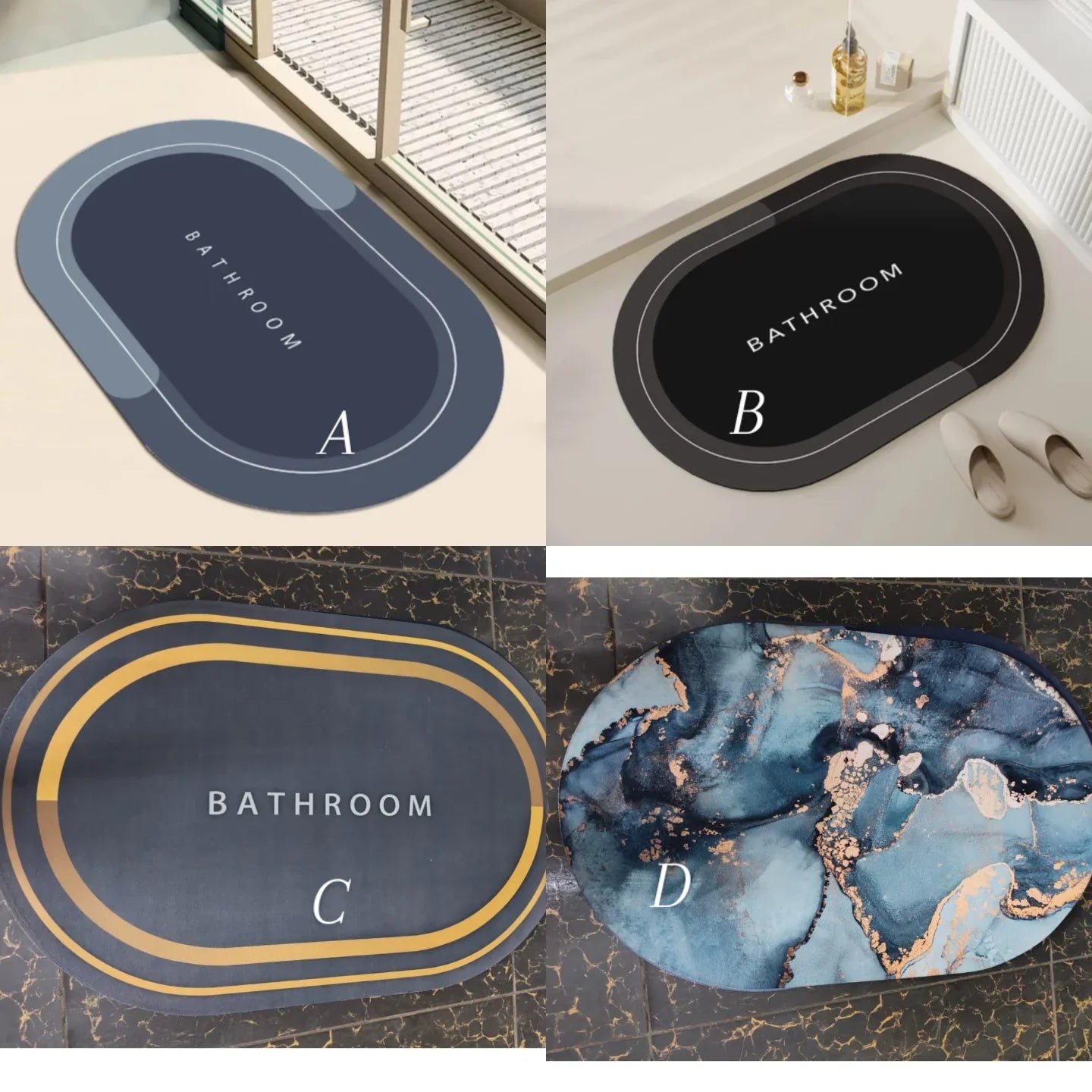 Grand tapis de bain 50*80 Noir