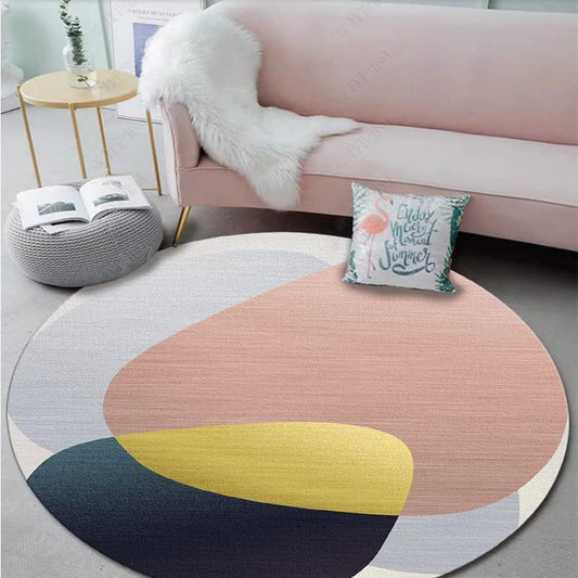Tapis rond super doux et moelleux
