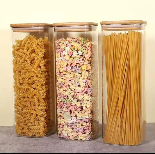 Bocal en verre de 2000 ml pour spaghettis/céréales