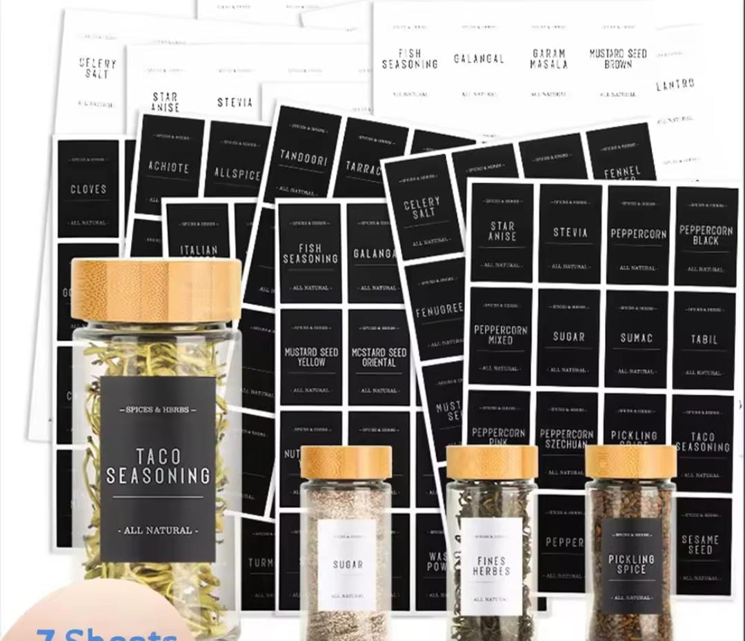 ensemble d'autocollants de garde-manger de 24 pcs