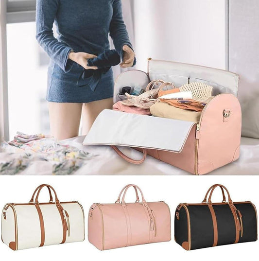Grand Capacité Sac à Vêtements de Transport Sac Duffle en Cuir PU