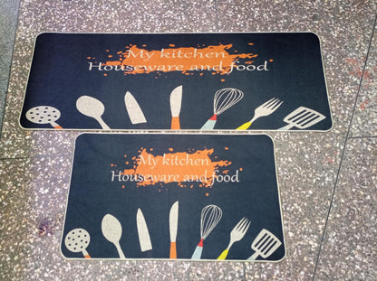 Tapis de cuisine 2 en 1 en caoutchouc