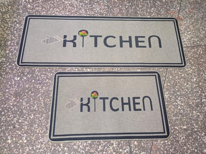 Tapis de cuisine 2 en 1 en caoutchouc
