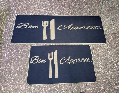 Tapis de cuisine 2 en 1 en caoutchouc