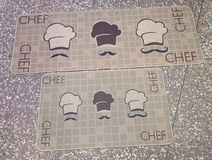 Tapis de cuisine 2 en 1 en caoutchouc