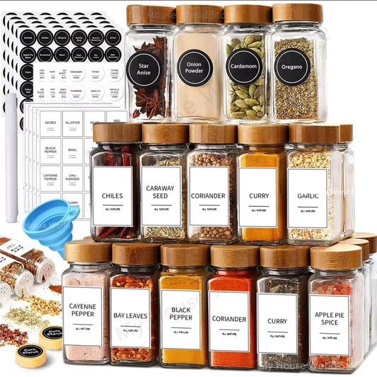 29Pc Pots à épices en verre