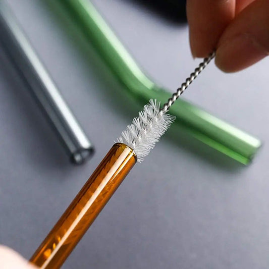 10pcs/ensemble Nettoyeurs de paille métalliques réutilisables