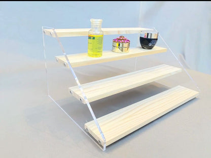 3 Tiers en Bambou et Acrylique support multi-usages