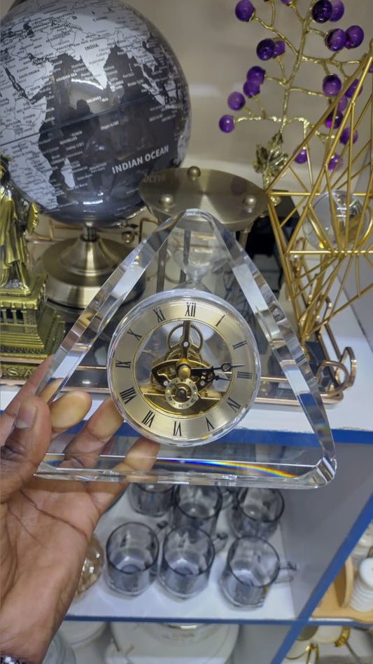 Montre de Bureau en Cristal NoireNov