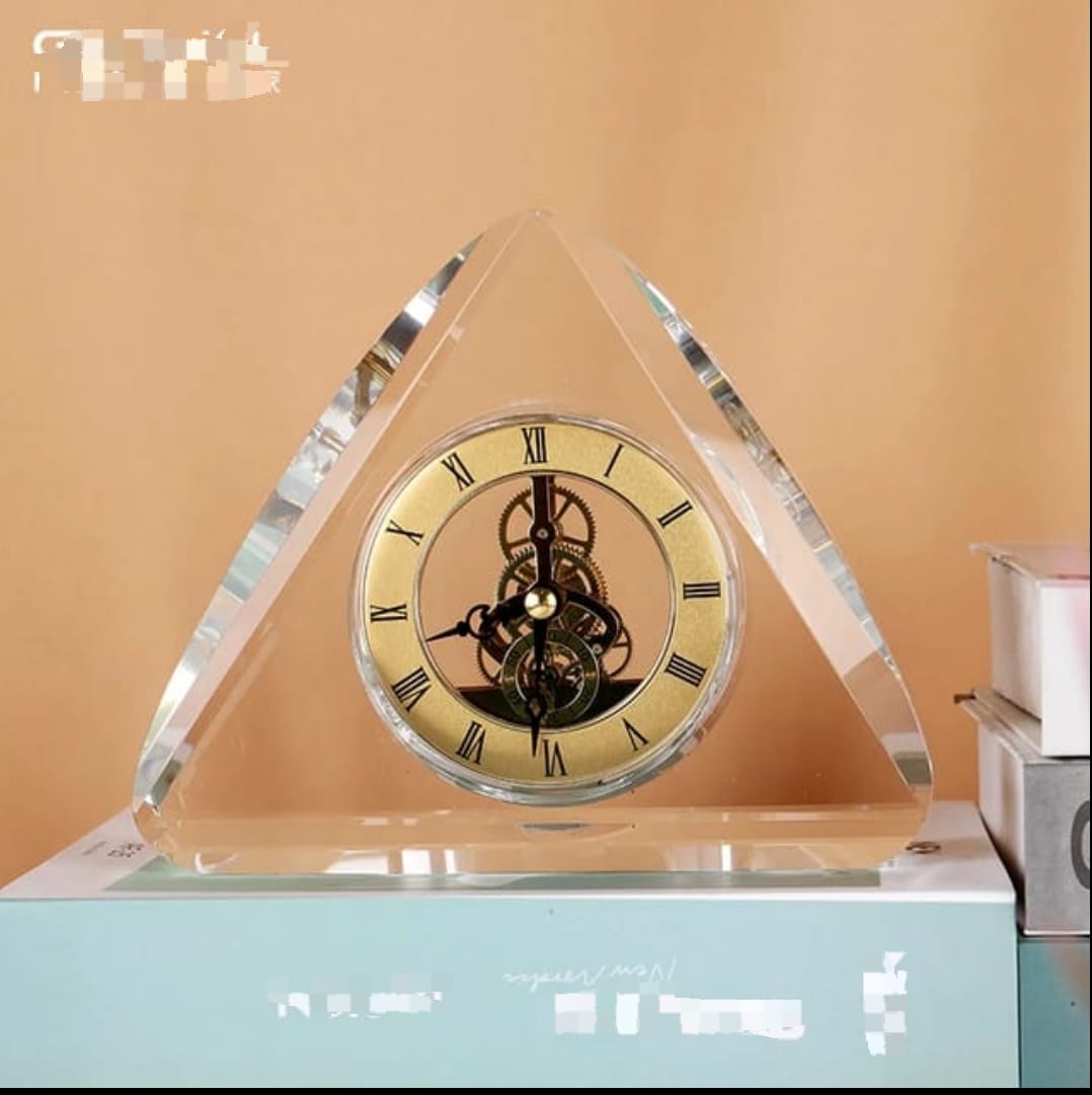 Montre de Bureau en Cristal NoireNov