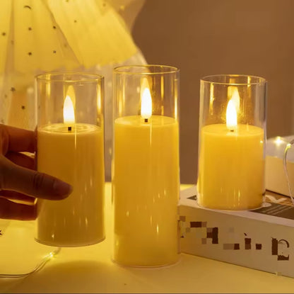 3pc Bougies LED