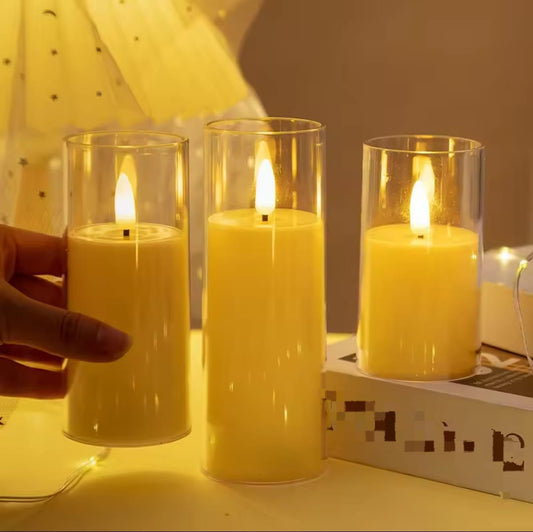 3pc Bougies LED