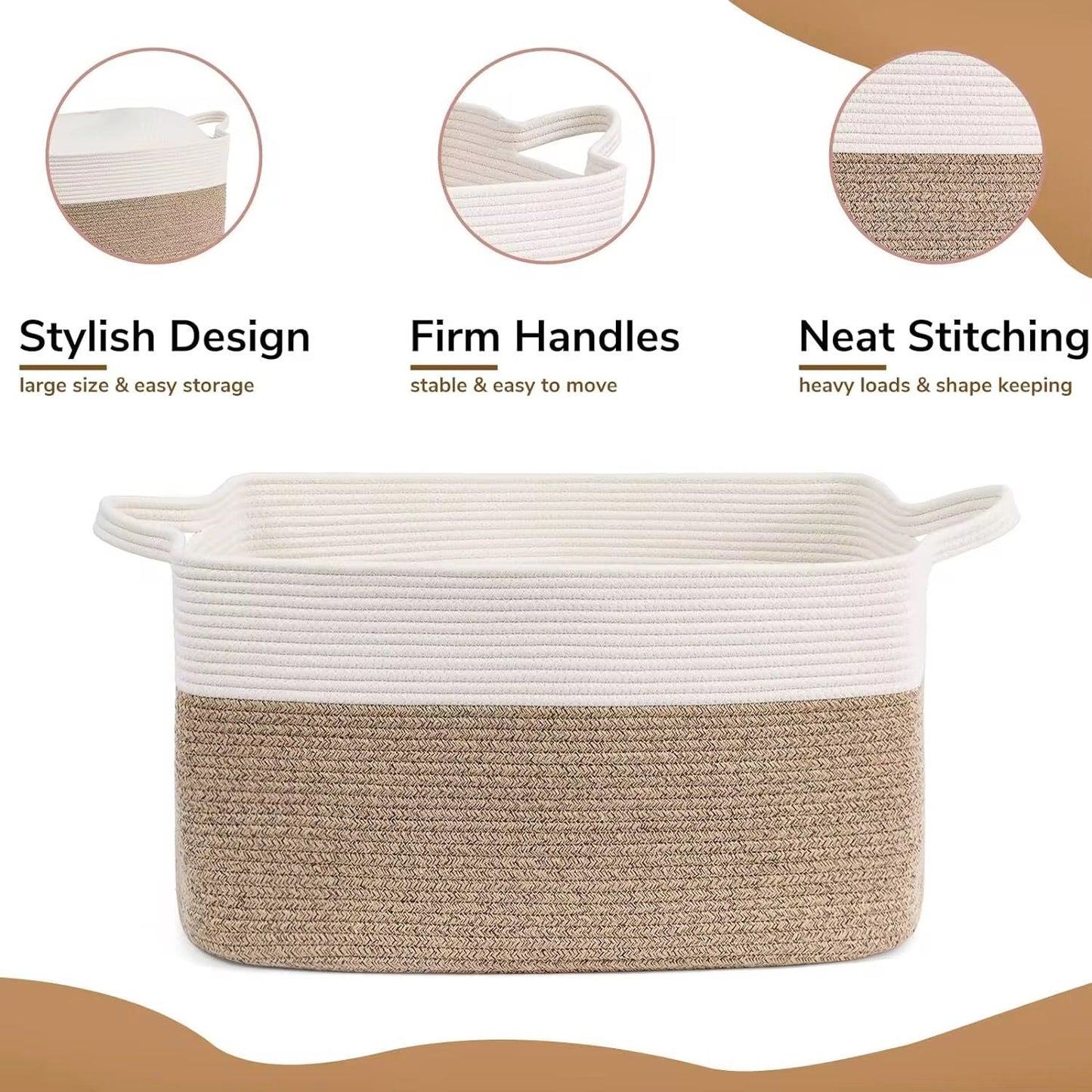 Panier en corde de coton
