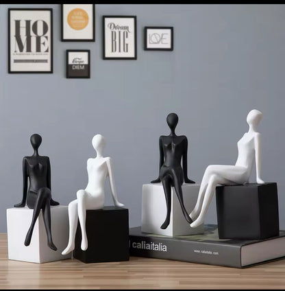 Figurine décorative statue décor livre-pile
