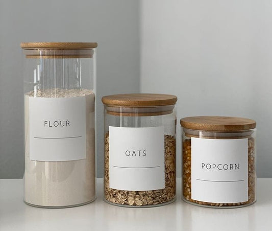 Récipients de rangement en verre