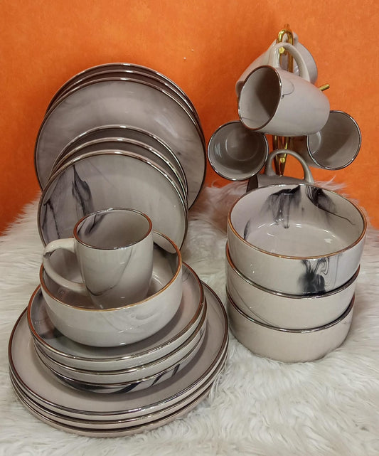 24 pièces ensemble de dîner en céramique