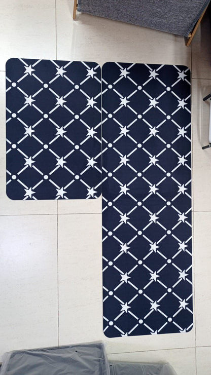 2 pc Tapis de cuisine en caoutchouc