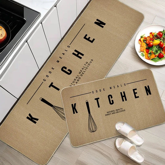 2 pc Tapis de cuisine en caoutchouc
