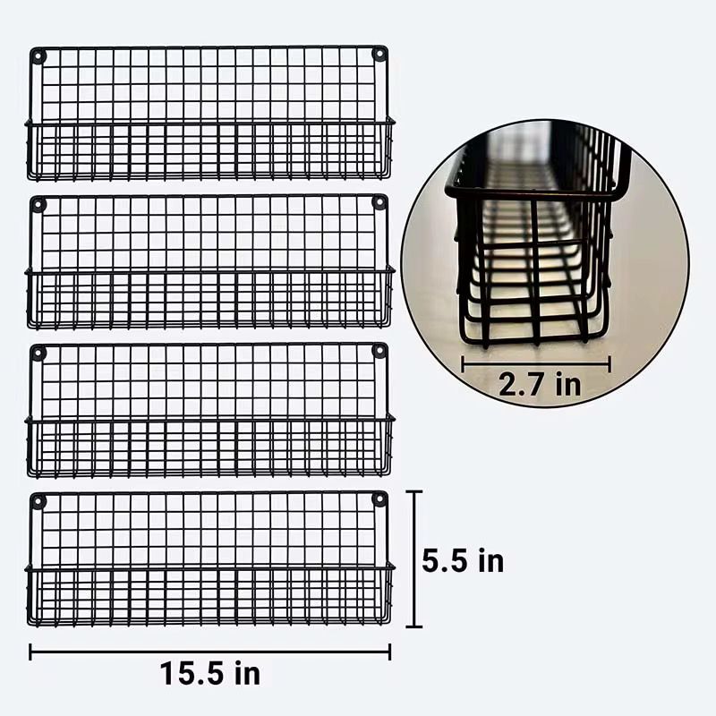 Ensemble de 4 étagères à épices murales
