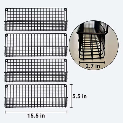Ensemble de 4 étagères à épices murales