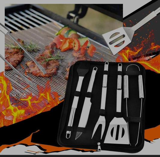 Set d'outils de barbecue 5Pc avec un sac