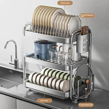 Rince-vaisselle en chrome pour cuisine