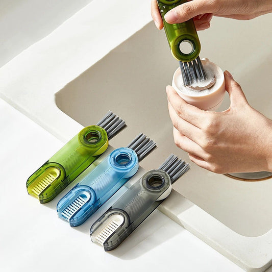 Brosse de nettoyage 3-en-1 pour bouteille/gobelet/fente