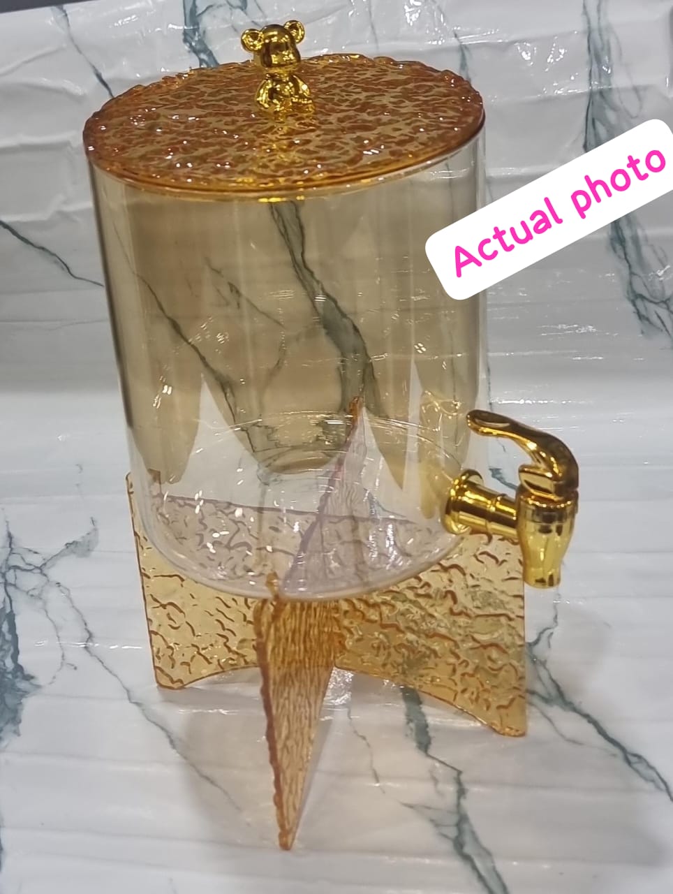 distributeur de seau en verre borosilicaté de 3,6 L