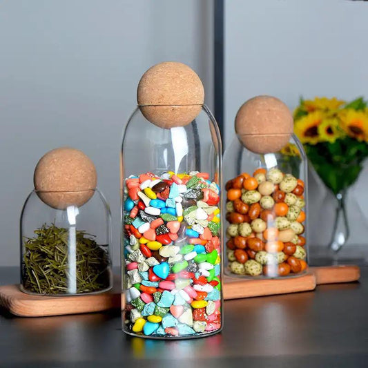 3Pc Conteneurs alimentaires en verre