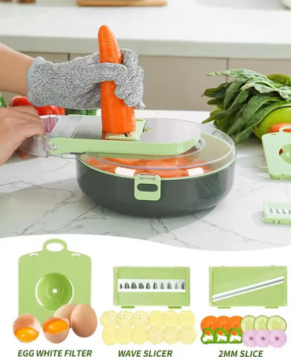 9pcs Coupe-légumes/Coupe-multi-fonctionnel