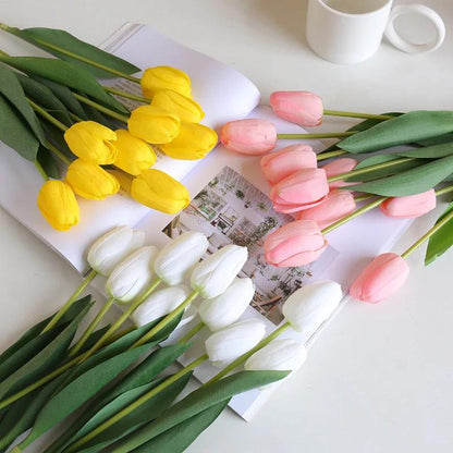 3 pcs Fleurs de Tulipe Artificielles