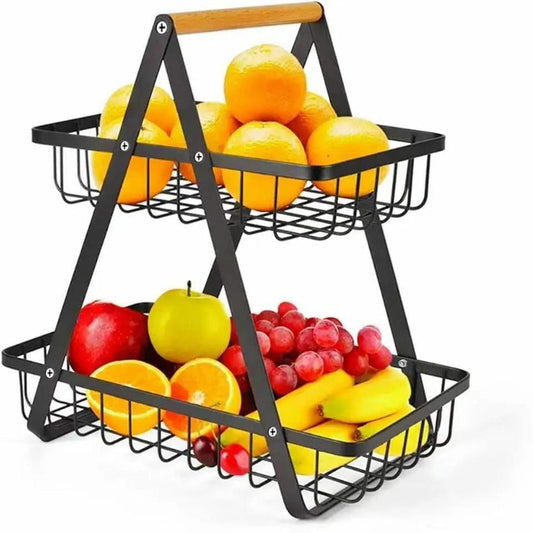 Panier à fruits à 2 niveaux
