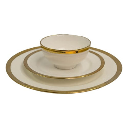 Ensemble de dîner en céramique dorée